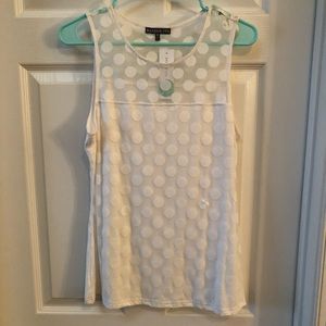 Brawtry Mesh Overlay Knit Top